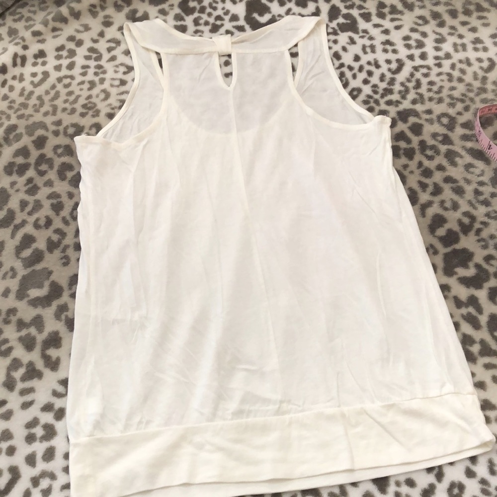 Old Navy Beaded Tank Top in Off White / White Size Small - Picture 12 of 14